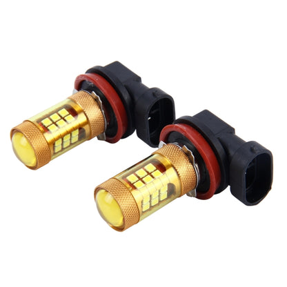 2 PCS H11/H8 10W 1000 LM Car Fog Lights with 28 SMD-3030 LED Lamps, DC 12V(Gold Light) - Fog / Driving Lights by buy2fix | Online Shopping UK | buy2fix