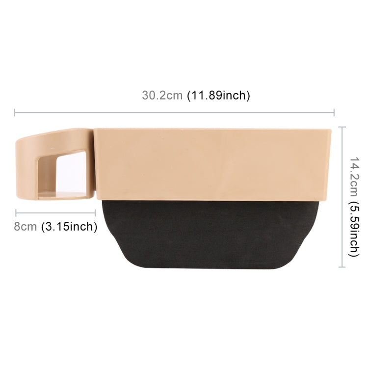 Universal Car Multi-functional Console Side Pocket Seat Gap Side Storage Box(Beige) - Stowing Tidying by buy2fix | Online Shopping UK | buy2fix