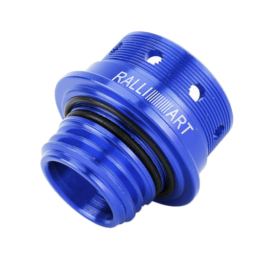 Couvercle de réservoir de moteur de bouchon d'huile en acier inoxydable modifié par voiture pour Mitsubishi, taille: 5,0 x 4,6 cm (bleu)
