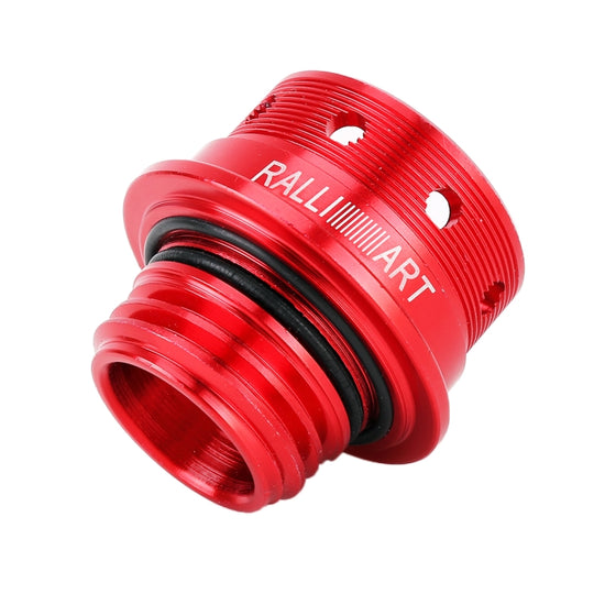 Couvercle de réservoir de moteur de bouchon d'huile en acier inoxydable modifié par voiture pour Mitsubishi, taille: 5,0 x 4,6 cm (rouge)