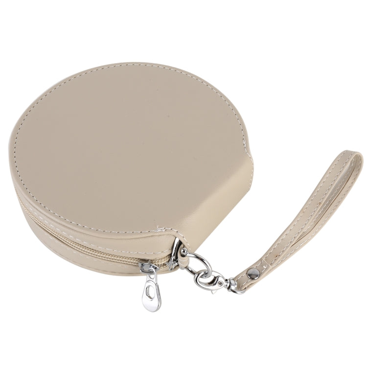 20 CD Disc Storage Case Leather Bag Heavy Duty CD/ DVD Wallet for Car, Home, Office and Travel (Beige) - Stowing Tidying by buy2fix | Online Shopping UK | buy2fix