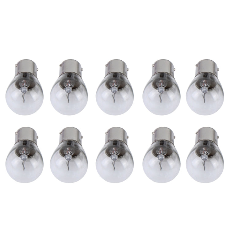 10 PCS 1156/BA15S 3W Car Turn Light with Glass Shell, DC 12V(Warm White) - Arrow Turn Lights by buy2fix | Online Shopping UK | buy2fix