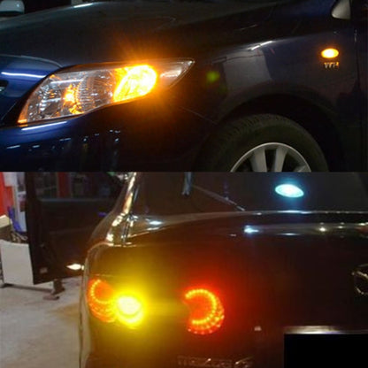 10 PCS 7443 3W Car Turn Light with Glass Shell, DC 12V (Warm White) - Arrow Turn Lights by buy2fix | Online Shopping UK | buy2fix