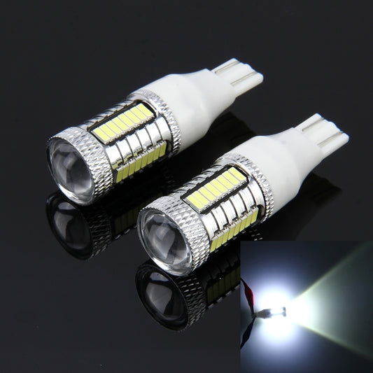 2 PCS T15 10W 650 LM 6000K Car Auto Brake Light Clearance Light Backup Light with 1 CREE Lamps and 32 SMD-4014 LED Lamps, DC 12V(White Light) - Brake Lights by buy2fix | Online Shopping UK | buy2fix