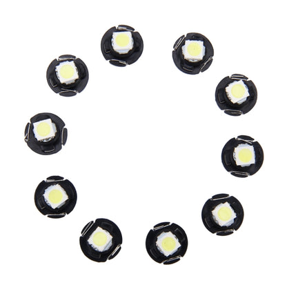 10 PCS 0.5W T4.7 Wedge Instrument Panel LED Light Dashboard Gauge Cluster Indicator Lamp Bulb(White Light) - Instrument Lights by buy2fix | Online Shopping UK | buy2fix