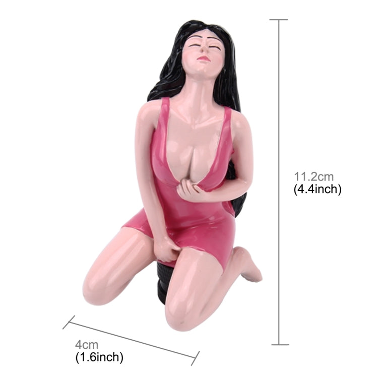 Universal Sexy Beauty Shape ABS Manual or Automatic Gear Shift Knob with Three Rubber Covers Fit for All Car(Magenta) by buy2fix