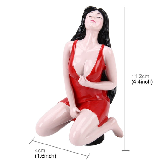 Universal Sexy Beauty Shape ABS Manual or Automatic Gear Shift Knob with Three Rubber Covers Fit for All Car(Red) by buy2fix