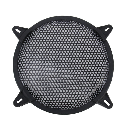8 inch Car Auto Metal Mesh Black Round Hole Subwoofer Loudspeaker Protective Cover Mask Kit with Fixed Holder by buy2fix