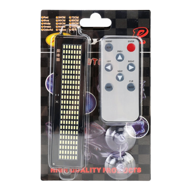 DC 12V Car LED Programmable Showcase Message Sign Scrolling Display Lighting Board with Remote Control(White Light) - Car Monitor by buy2fix | Online Shopping UK | buy2fix