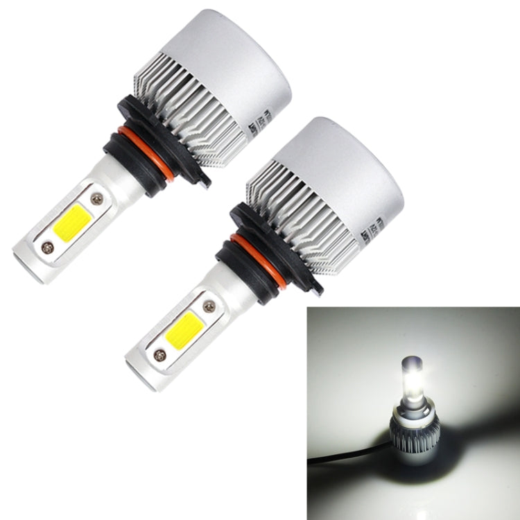 S2 2PCS 9005 18W 1800LM 6500K 2 COB LED Waterproof IP67 Car Headlight Lamps, DC 9-32V(White Light) - LED Headlamps by buy2fix | Online Shopping UK | buy2fix