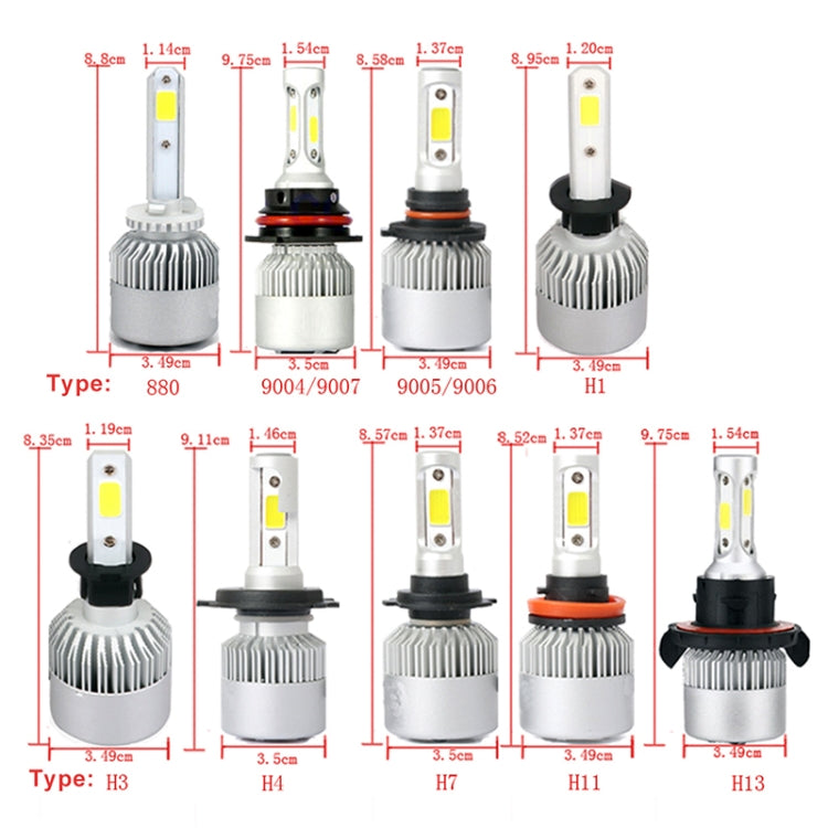 S2 2PCS 9005 18W 1800LM 6500K 2 COB LED Waterproof IP67 Car Headlight Lamps, DC 9-32V(White Light) - LED Headlamps by buy2fix | Online Shopping UK | buy2fix