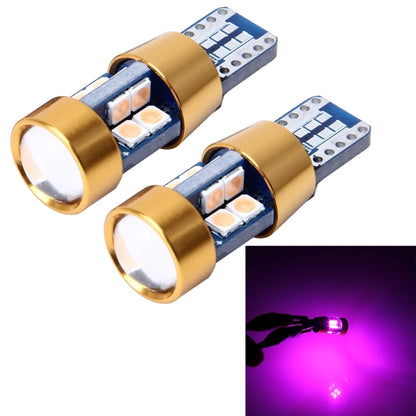 2 PCS T10 3W Error-Free Car Clearance Light with 19 SMD-3030 LED Lamp, DC 12V (Pink Light) - Clearance Lights by buy2fix | Online Shopping UK | buy2fix