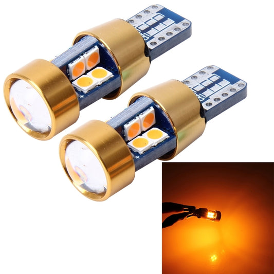 2 PCS T10 3W Error-Free Car Clearance Light with 19 SMD-3030 LED Lamp, DC 12V (Orange Light) - Clearance Lights by buy2fix | Online Shopping UK | buy2fix