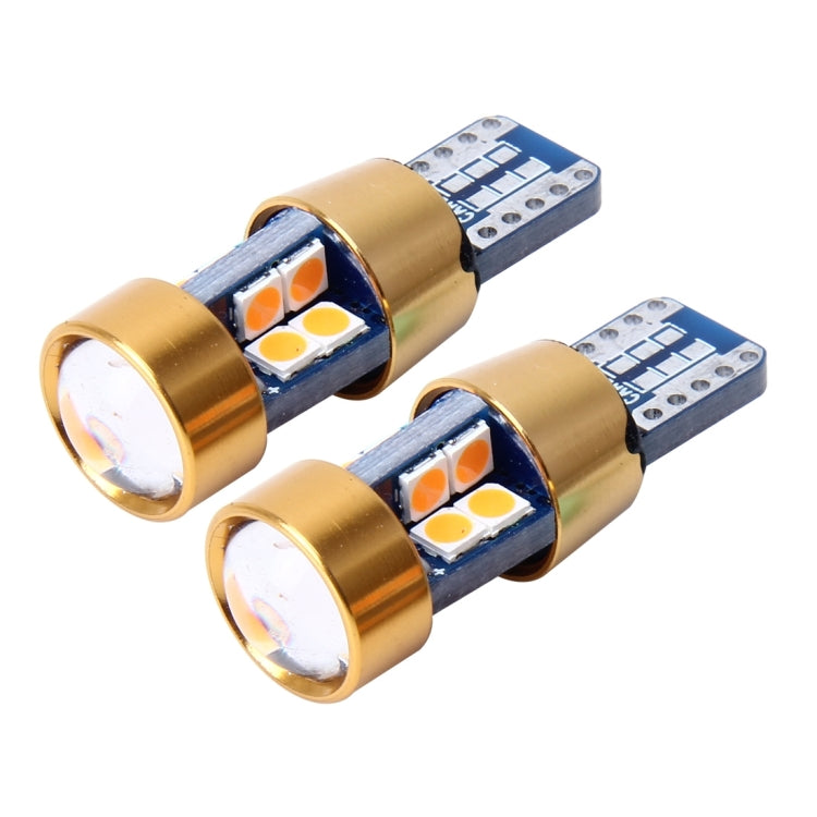 2 PCS T10 3W Error-Free Car Clearance Light with 19 SMD-3030 LED Lamp, DC 12V (Orange Light) - Clearance Lights by buy2fix | Online Shopping UK | buy2fix
