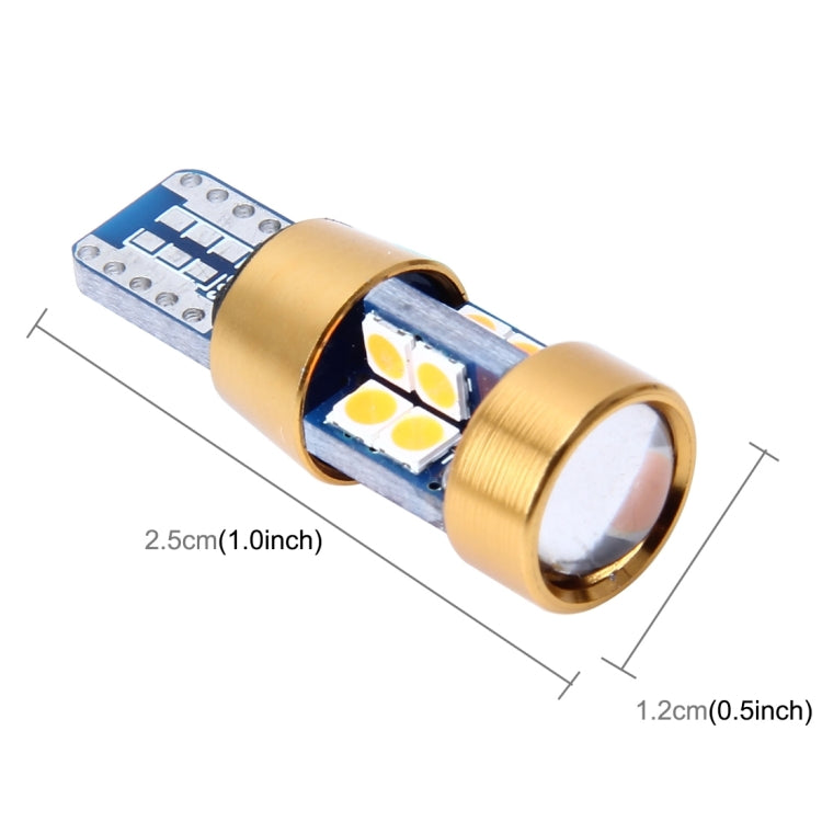 2 PCS T10 3W Error-Free Car Clearance Light with 19 SMD-3030 LED Lamp, DC 12V (Orange Light) - Clearance Lights by buy2fix | Online Shopping UK | buy2fix