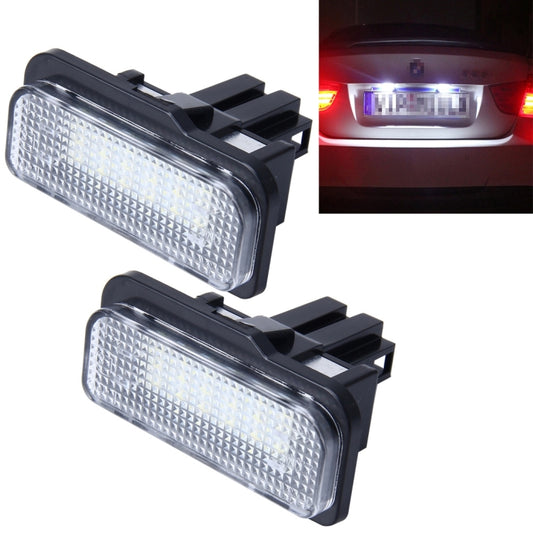 2 PCS Canbus License Plate Light with 24 SMD-3528 Lamps for Benz - License Plate Lights by buy2fix | Online Shopping UK | buy2fix