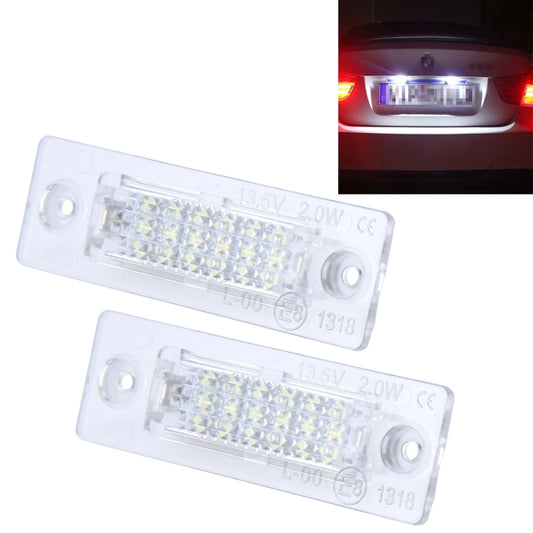 2 PCS License Plate Light with 24 SMD-3528 Lamps for Volkswagen - License Plate Lights by buy2fix | Online Shopping UK | buy2fix