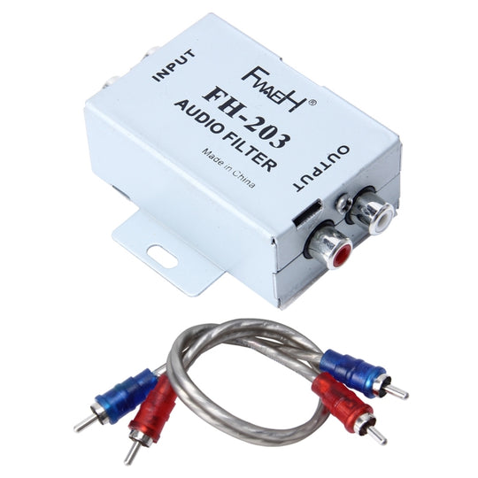 FH-203 12-V-Fahrzeug-Car-Audio-Verstärker, Rauschfilter, RCA-Stecker, Loop-Isolator für DVD-Stereoanlagen
