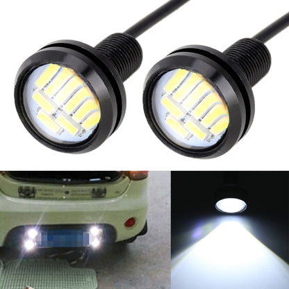 2 PCS 2W Car Auto Eagle Eyes Fog Light Turn Light with 12 SMD-4014 LED Lamps, DC 12V Cable Length: 55cm(White Light) - Eagle Eye Lamps by buy2fix | Online Shopping UK | buy2fix