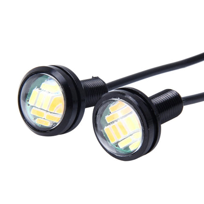 2 PCS 2W (White + Yellow Light) Car Auto Eagle Eyes Fog Light Turn Light with 12 SMD-4014 LED Lamps, DC 12V Cable Length: 55cm - Eagle Eye Lamps by buy2fix | Online Shopping UK | buy2fix