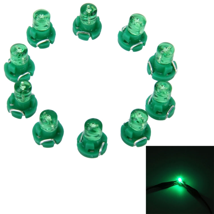 10PCS 2W T3 Wedge Instrument Panel LED Light Dashboard Gauge Cluster Indicator Lamp Bulb(Green Light) - In Car by buy2fix | Online Shopping UK | buy2fix