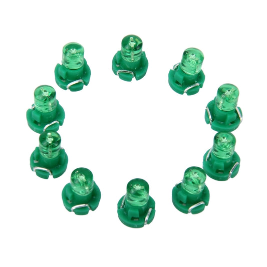 10PCS 2W T3 Wedge Instrument Panel LED Light Dashboard Gauge Cluster Indicator Lamp Bulb(Green Light) - Instrument Lights by buy2fix | Online Shopping UK | buy2fix