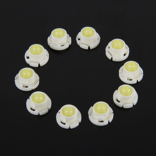 10PCS 2W T4.7 Wedge Instrument Panel LED Light Dashboard Gauge Cluster Indicator Lamp Bulb (White Light) by buy2fix