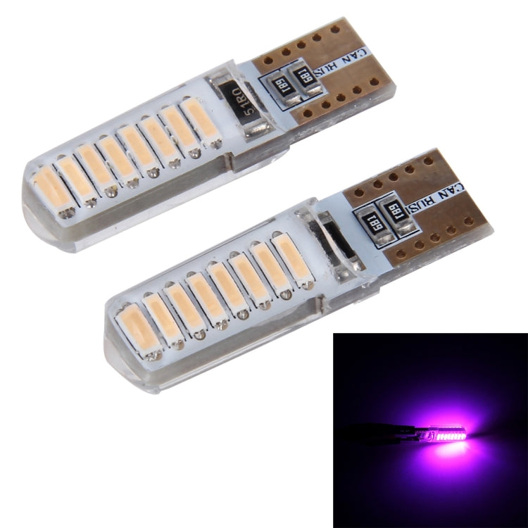 2PCS T10 3W 16 SMD-4014 LEDs Car Clearance Lights Lamp, DC 12V(Pink Light) - Clearance Lights by buy2fix | Online Shopping UK | buy2fix