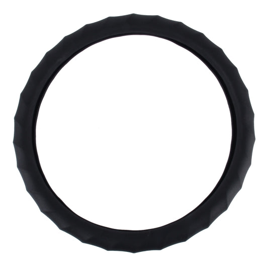 Distorted Lines Texture Universal Rubber Car Steering Wheel Cover Sets Four Seasons General (Black) by buy2fix