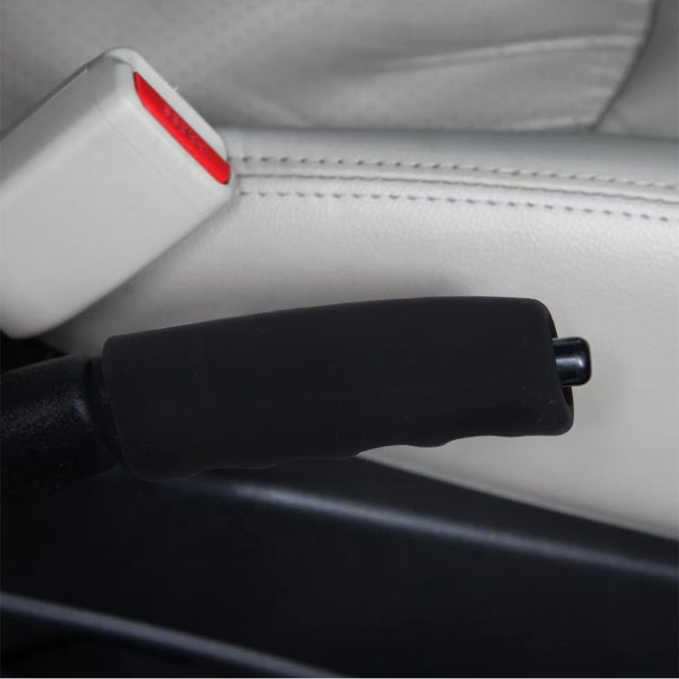 Rubber Car Hand Brake Cover Shift Knob Gear Stick Cushion Cover Car Accessory Interior Decoration Pad(Black) by buy2fix