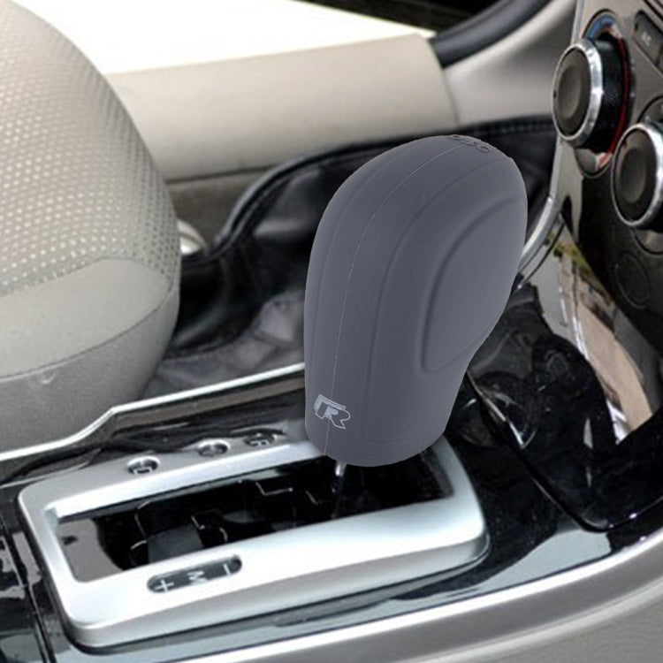 Rubber Car Hand Brake Head Cover Shift Knob Gear Stick Cushion Cover Car Accessory Interior Decoration Pad(Grey) by buy2fix