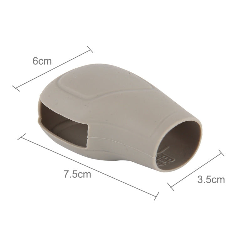 Rubber Car Hand Brake Head Cover Shift Knob Gear Stick Cushion Cover Car Accessory Interior Decoration Pad(Khaki) by buy2fix