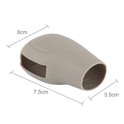 Rubber Car Hand Brake Head Cover Shift Knob Gear Stick Cushion Cover Car Accessory Interior Decoration Pad(Khaki) by buy2fix