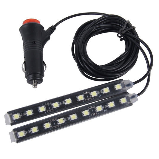 2 in 1 4.5W 18 SMD-5050-LEDs RGB Car Interior Floor Decoration Atmosphere Neon Light Lamp, DC 12V(White Light) by buy2fix
