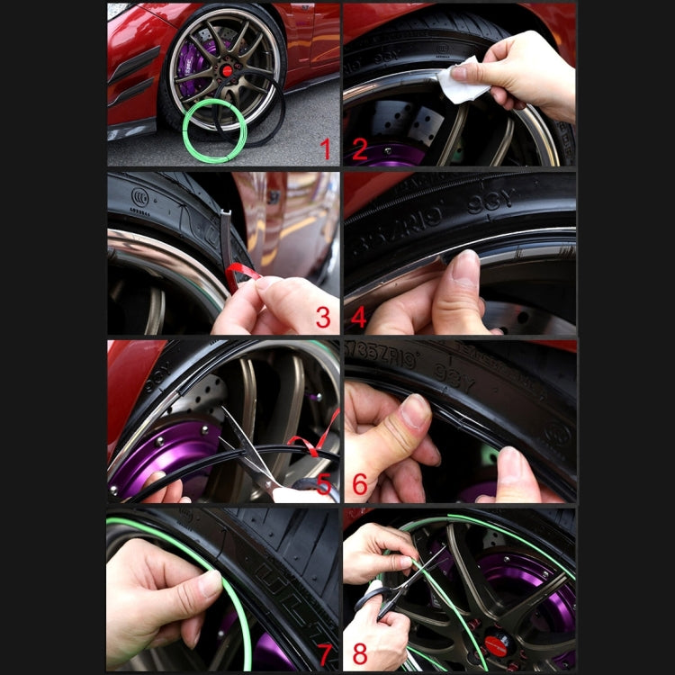 Universal Decorative Scratchproof Stickup 4×2M Flexible Car Wheel Hub Trim Mouldings Shining Decoration Strip with Protective Bottom Slot(Green) - Decorative Strip by buy2fix | Online Shopping UK | buy2fix