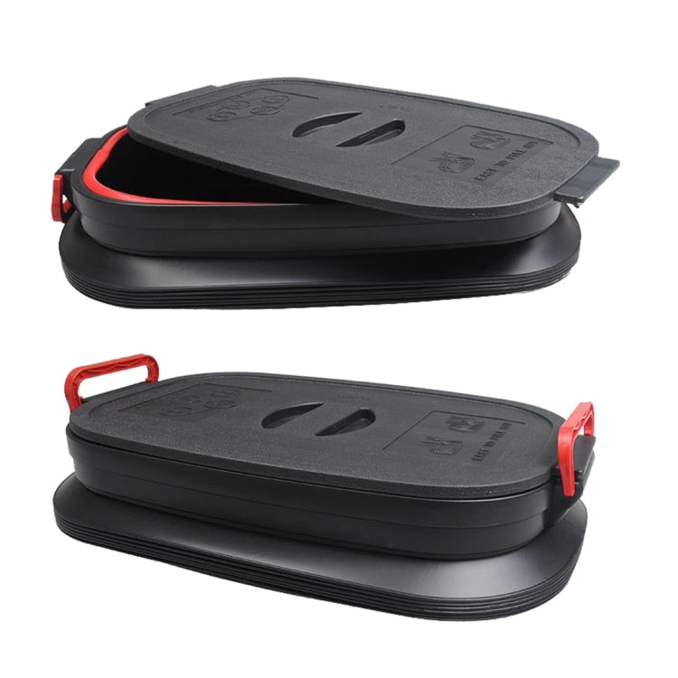 37L Car Collapsible Plastic Organizer Bin with Lid for Camping and Outdoor by buy2fix
