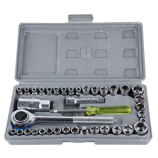 AIWA 40 PCS Automobile Moto Boîte à Outils Ensemble Clé À Douille Manchon Costume Matériel Auto Outils De Réparation De Voiture Clés À Douille pour Réparation Ou Entretien Précis