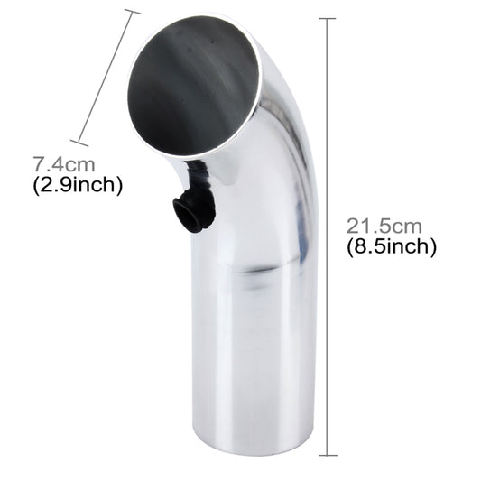 Universal Air Intake Pipe Super Power Flow Air Intakes Short Cold Racing Aluminium Air Intake Pipe Hose with Cone Filter Kit System (Silver) by buy2fix