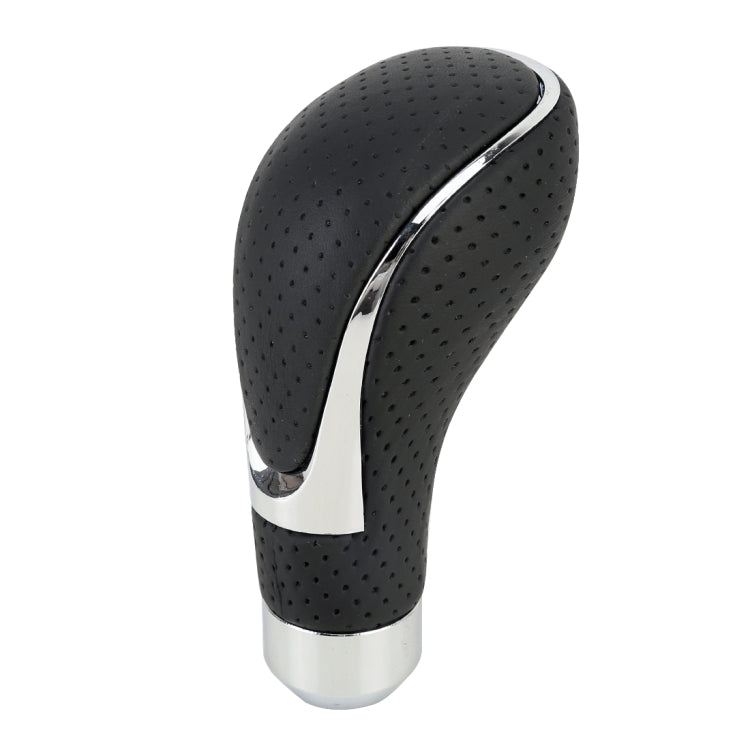 Universal Car PU Leather and Metal Gear Shift Knob Modified Auto Car Transmission Shift Lever Knob(Black) by buy2fix