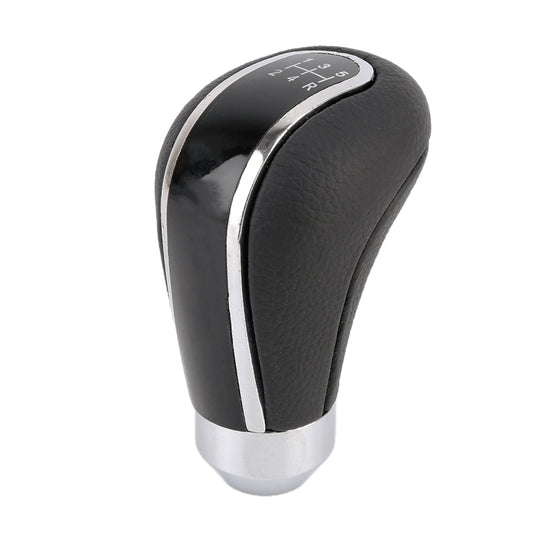 Universal Car Leather Metal Gear Shift Knob Modified Car Auto Transmission Shift Lever Knob(Black) by buy2fix