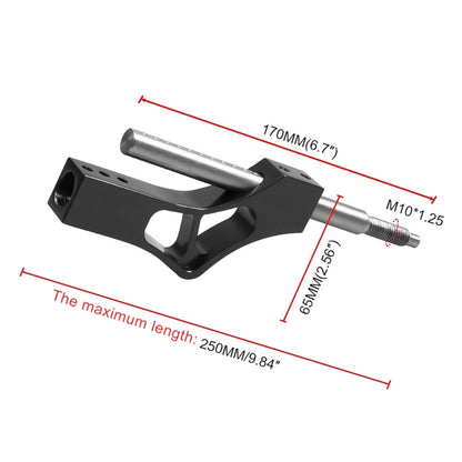 Car Modification Heightening Gear Shifter Extension Rod Adjustable Height Adjuster Lever Shift Lever with Adapters for Honda(Black) by buy2fix