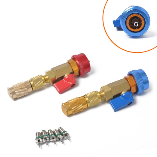 Outil de réparation d'installateur de dissolvant de noyau de Valve de climatisation de voiture R134A 2 pièces