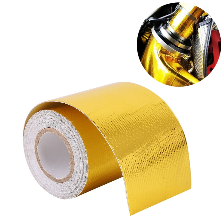 5m Exhaust Wrap Auto Motor Exhaust Heat Shield Aluminum Foil Paper Heat Resistant Wrap - In Car by buy2fix | Online Shopping UK | buy2fix