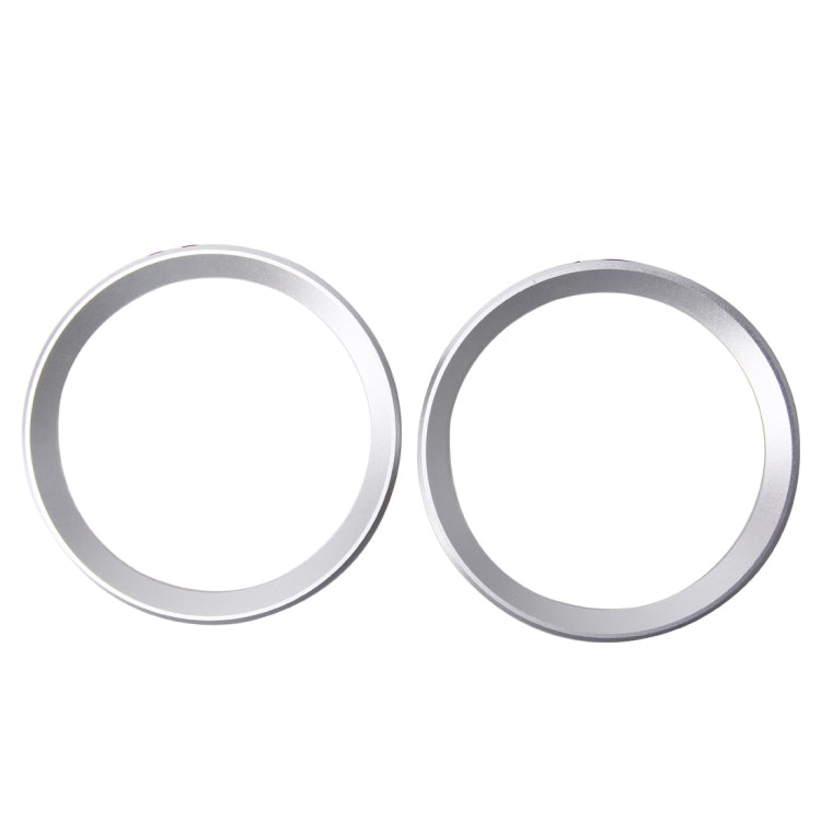 2 PCS Car Logo Decorative Circle Steering Wheel Decoration Ring Sticker Logo Car Styling Modification Car Front Logo Ring Decoration Rear Cover Trim Hood Emblem Rings for BMW 5 Series(Silver) - Decoration Rings by buy2fix | Online Shopping UK | buy2fix