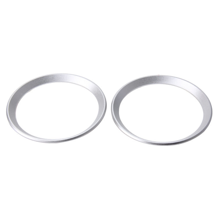 2 PCS Car Logo Decorative Circle Steering Wheel Decoration Ring Sticker Logo Car Styling Modification Car Front Logo Ring Decoration Rear Cover Trim Hood Emblem Rings for BMW 5 Series(Silver) - Decoration Rings by buy2fix | Online Shopping UK | buy2fix