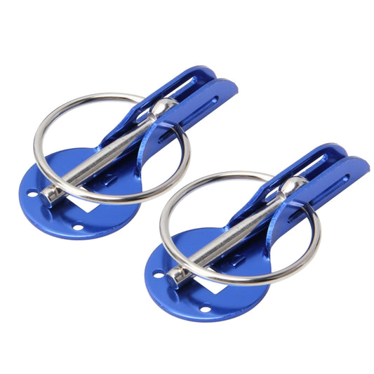 A Pair Universal Automobile Engine Cover Lock Carbon Fiber Hood Lock Car Modification Cover Lock Pull-type Engine Cover Lock Mount Bonnet Hood Pins Lock for Car Modification(Blue) by buy2fix