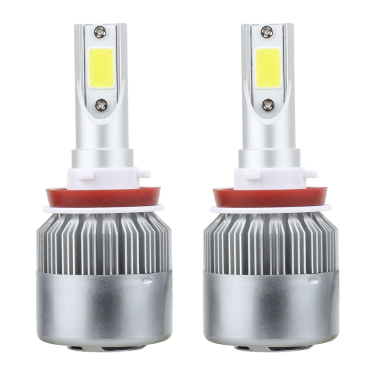 2 PCS H8/H9/H11 18W 1800 LM 6000K IP68 Casnbus Constant Current Car LED Headlight with 2 COB Lamps, DC 9-36V(White Light) - LED Headlamps by buy2fix | Online Shopping UK | buy2fix