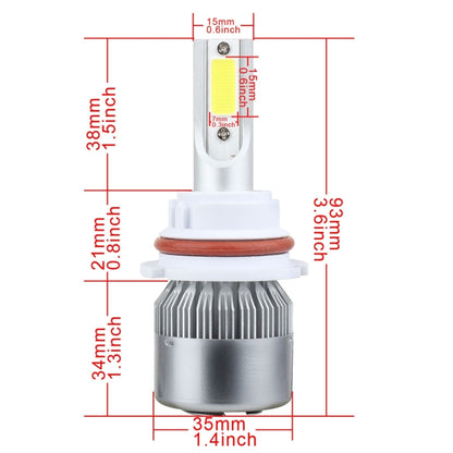 2 PCS 9007 18W 1800 LM 6000K IP68 Casnbus Constant Current Car LED Headlight with 2 COB Lamps, DC 9-36V(White Light) - LED Headlamps by buy2fix | Online Shopping UK | buy2fix