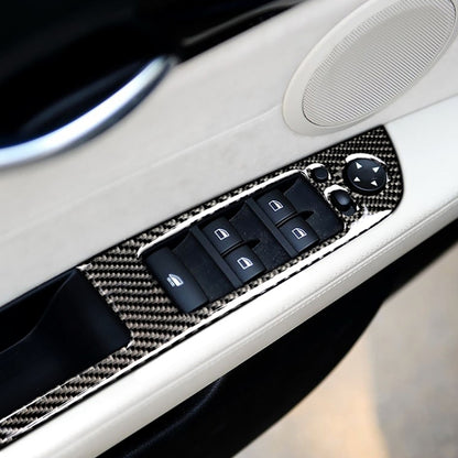 Car Carbon Fiber Window Lift Panel With Folding Key Soild Decorative Sticker for Left Drive BMW Z4 2009-2015 by buy2fix