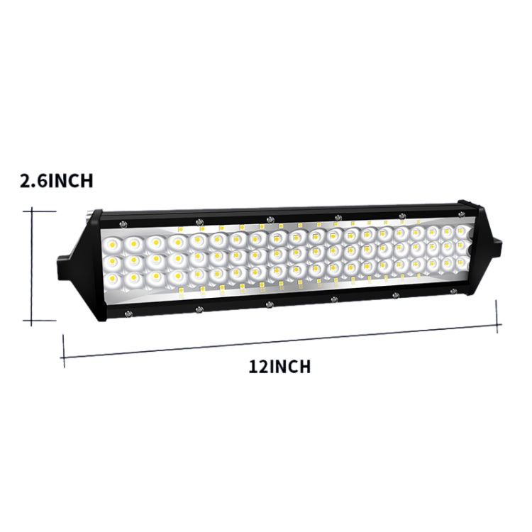 12 inch 5 Row 88 LEDs 26400 Lumen 6000K Car Truck Off-road Vehicle LED Light Bar Work Lights Headlight - Work Lights by buy2fix | Online Shopping UK | buy2fix